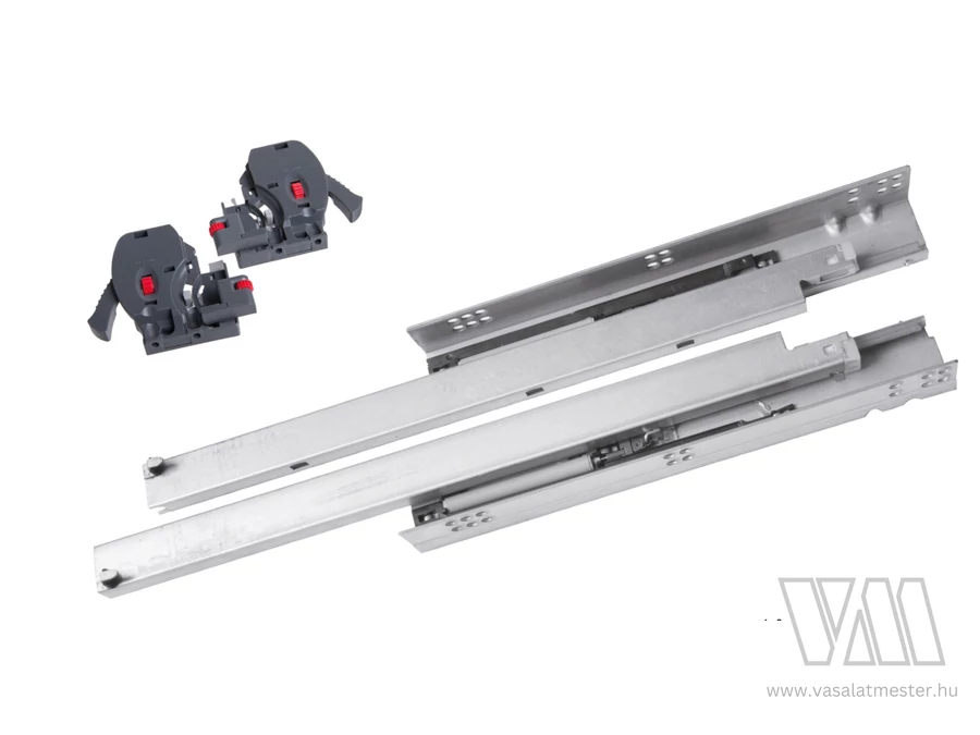 StrongRide 3D, teljes kihúzású sín, 500 mm csillapítással