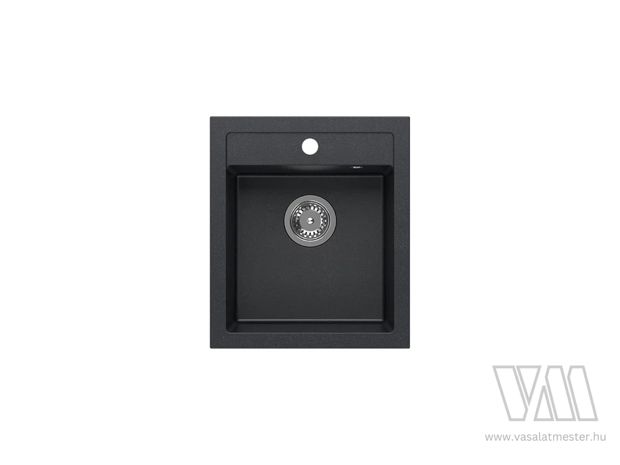 1352 - Quadron JOHNNY 100 gránit mosogató (430x500 mm, 1 medence) black dotted