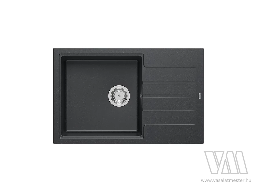 1360 - Quadron PETER 111 gránit mosogató (780x500 mm, 1 medence+csepegtető) black dotted