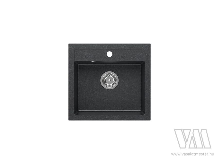 1319 - Quadron JOHNNY 110 gránit mosogató (500x470 mm, 1 medence) black diamond