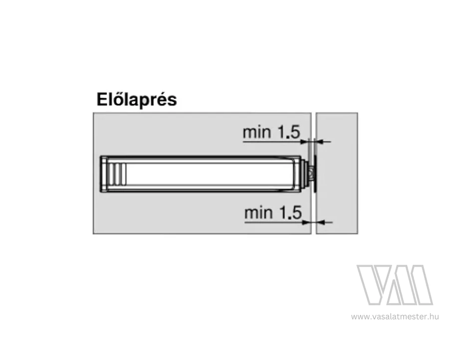 Adapter TIP-ON-hoz egyenes hosszú  fehér