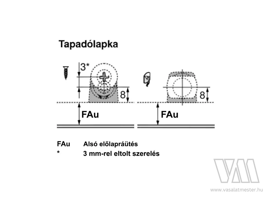 250841 - Adapter TIP-ON-hoz egyenes hosszú  fehér